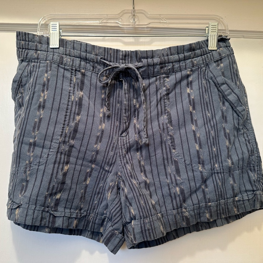 Prana Womens Shorts Size Medium Teal Aztec Active Hiking Stripes